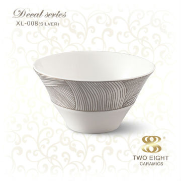 Personalizadas High Grade China porcelana tigela de arroz com colher